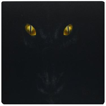 Imagem de 3dRose Mouse pad Imagem de Close-up de Cara de Dragão Preto com Olhos Amarelos (mp_171636_1)