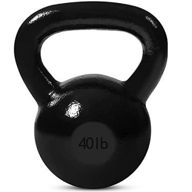 Imagem de JFIT Kettlebell Pesos Ferro Fundido – 18 kg – Exercícios balísticos, força central, fitness funcional e conjunto de treinamento de peso – Peso Livre, equipamento, acessórios