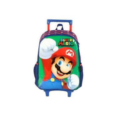 Imagem de Mochila De Rodas Super Mario Bros Escolar Passeio, Mario
