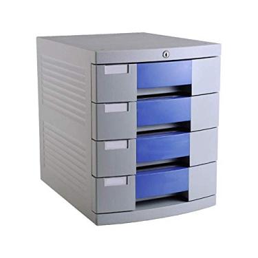 Imagem de VBNCUUIOPO Armário de gaveta de arquivamento 4 camadas com trava Armário de arquivo de mesa Gabinete de acabamento Gabinete de dados Armário de arquivo Armário de armazenamento (Cor: Branco Tamanho