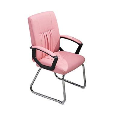 Imagem de UISLA Computador encosto alto computador pés arqueados equipe de conferência escritório apoio de braço fixo mesas de computador ergonômicas e s para escritório de estudo