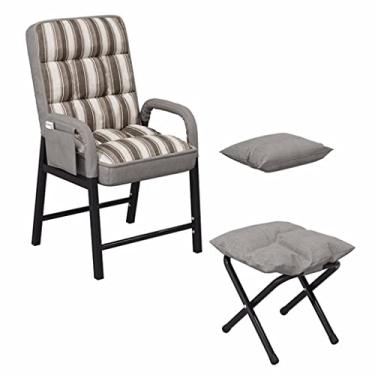 Imagem de Braço, poltrona reclinável com sofá reclinável ergonômico otomano, costas confortáveis com acolchoamento grosso, lounge com encosto ajustável