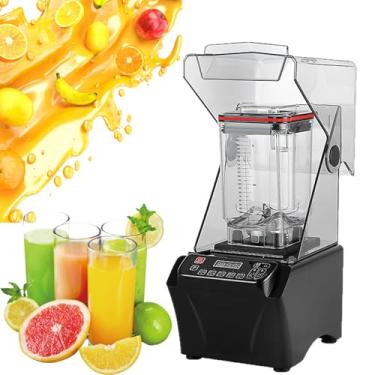 Imagem de Liquidificador Turbo Full - Liquidificador EléTrico De 2000w Com Tampa à Prova De Som,Painel Inteligente E Copo De 2000ml,Ideal Para Preparar Smoothies,Nozes,Cubos De Gelo E Frutas