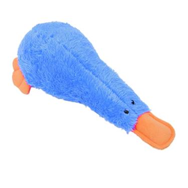 Imagem de Alomejor Brinquedos para Cães, Brinquedo para Mastigar Em Formato de Pato de 23 Cm Com Costura Reforçada, Brinquedo Interativo Resistente à Mordida para Dentição e Alívio de ansiedade (Azul)