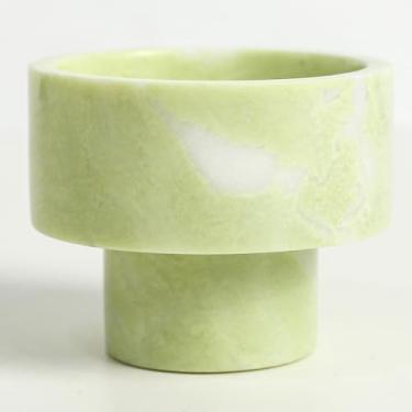 Imagem de Porta-velas de mármore modernos, castiçais votivos luxuosos para decoração de casa, suporte de vela de pilar de pedra natural para centros de mesa, decoração de mesa de jantar de casamento elegante