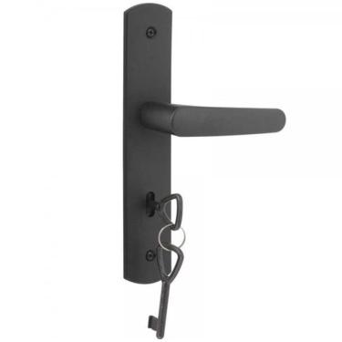 Imagem de Fechadura Soprano Ipanema Reta Interna Preta Esp27 40x53 40mm Portas Até 35mm Resistente A Maresia