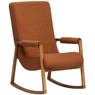 Imagem de Poltrona De Amamentação Com Balanço Sona D02 Bouclê Terracota B-125 - Lyam Decor