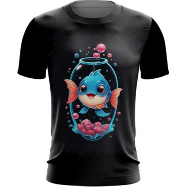 Imagem de Camiseta Dryfit Peixinho Feliz no Aquário Peixe 4 - Kasubeck Store®, M