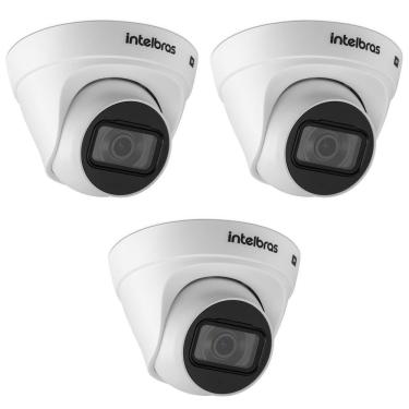 Imagem de Kit 3 Câmeras IP 4 Megapixels 2.8mm 30m Inteligência de Vídeo VIP 1430 D Intelbras