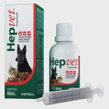 Imagem de Suplemento Vitamínico Hepvet para Cães e Gatos Suspensão Vetnil 60ml