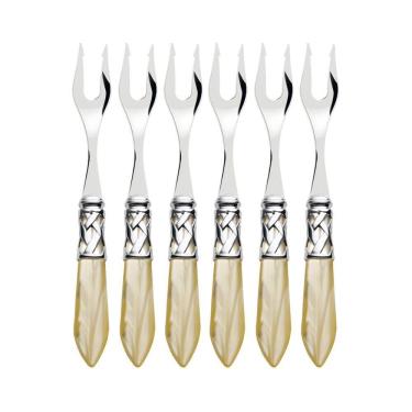 Imagem de Jogo com 6 Garfos para Petisco Aperitivo Inox Aladim Bugatti