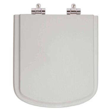 Imagem de Assento Sanitário Poliester Soft Close Bali Cinza Platina (Cinza Claro) para vaso Incepa