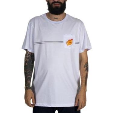Imagem de Camiseta Santa Cruz Check Ringed Flamed Dot Branco-Unissex