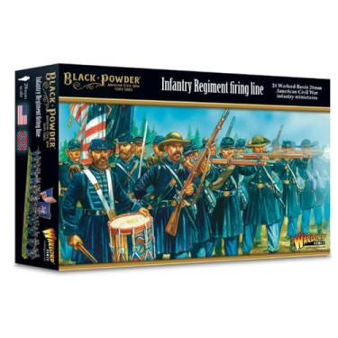 Imagem de Warlord Games Black Powder American Civil War: Infantry Regiment Firing Line Figures 1:56 Military Table Top Wargaming Plastic Model Kit 302414002