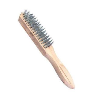 Imagem de Escova de aço carbono manual , 4 fileiras de madeira spart