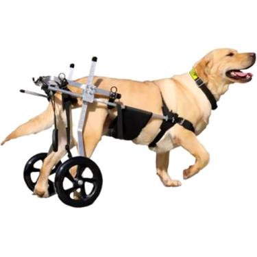 Imagem de Cadeira de rodas para cães de médio e grande porte, cinta para pernas traseiras, carrinhos para cães com rodas, para reabilitação de pernas traseiras, L