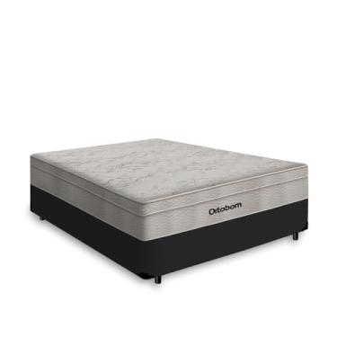 Imagem de Cama Box + Colchão de Molas Ensacadas - AirTech SpringPocket - Ortobom (Preto, Casal)