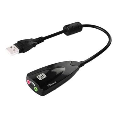 Imagem de Adaptador Placa De Som Usb 7.1 Entrada P2 Fone Microfone - Knup, P2, P