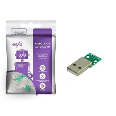 Imagem de 5x Módulo Adaptador USB Macho 2.0 para DIP - RoXo, 010-0271RX