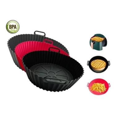 Imagem de Forma De Silicone Airfryer Antiaderente Nao Gruda Forro 4 Cores SORTID