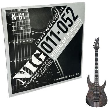 Imagem de Jogo de cordas guitarra 011-52 NIG Nickel N61 + 1 corda E (mi) + palhe