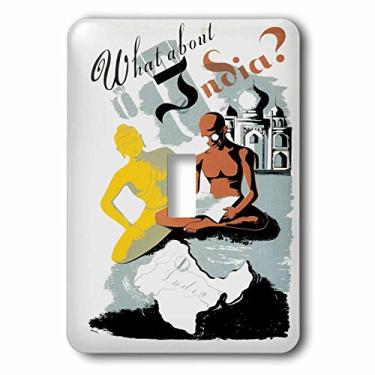 Imagem de 3dRose Lsp_171430_1 Pôster de viagem What About Travel com interruptor de interruptor de mapa de templo e país