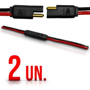 Imagem de Chicote Conector Plug 2 Vias 4mm Falantes Caixas 2 Unidades - Permak