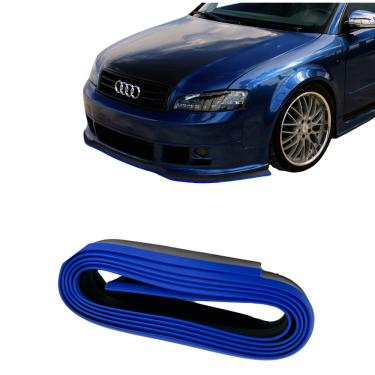 Imagem de Saia frontal ajustável Flexível PVC Preto e Azul Universal