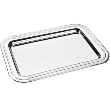 Imagem de Bandeja de Inox Tramontina Ciclo Retangular 42x30cm para Servir Cafezi