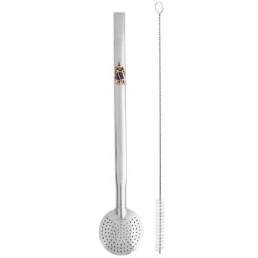 Imagem de Bomba De Chimarrão Tereré Aço Inox 23cm Com Rosca Pingente - Ditreviso