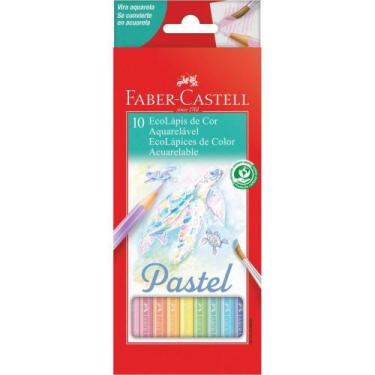 Imagem de Lápis de COR Aquarelável Ecolápis 10 Cores Pastel - Pacote com 12 - Fa