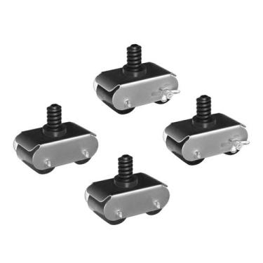 Imagem de Pés Rodízio Standard para Geladeira / Fogão Kit Com 04 Un Prata - Qual