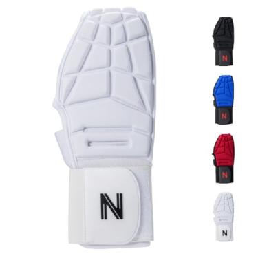 Imagem de NURIBASE Luva deslizante, luva deslizante para beisebol e softbol, luva deslizante de beisebol para mãos esquerda e direita, equipamento de proteção de beisebol para jovens e adultos - branco-adulto