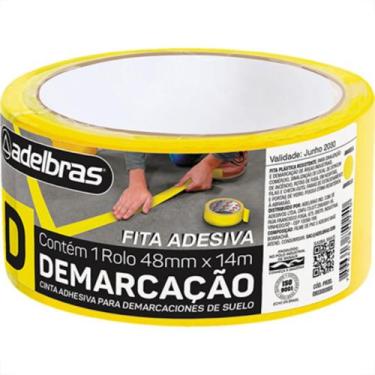 Imagem de Fita Ades Demarcacao Adelbr Amarelo 48Mmx14M - ADELBRAS