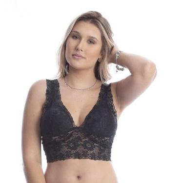 Imagem de Top Cropped Sutiã Renda Blusa Cropped Tumblr Regata Feminina - Sou Gat