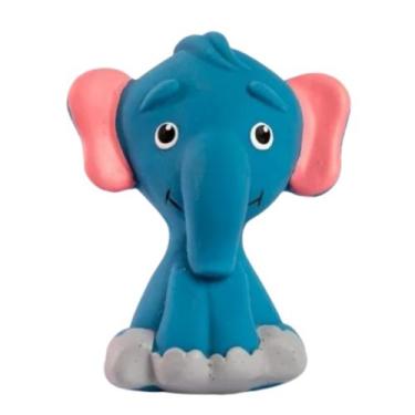 Imagem de Brinquedo Mordedor Infantil Em Látex Elefante Azul - Tex Toy