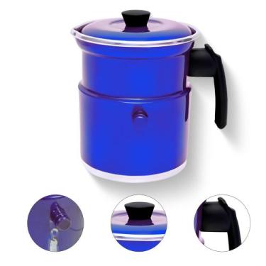 Imagem de Leiteira térmica fervedor com apito 1,5 litros em alumínio - Docesar, 