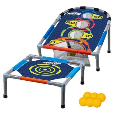 Imagem de NERF Conjunto de jogo de arremesso infantil Bounce N Score – Jogo de alvo de bola de espuma para crianças a partir de 6 anos – (6) bolas de espuma e (1) alvo de pontuação incluído