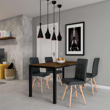 Imagem de Conjunto com 2 Cadeiras Flynn Eiffel Preto