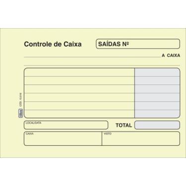 Imagem de Controle de Caixa Saida Amarela - 100 Folhas (Pacote com 20 unidades) 