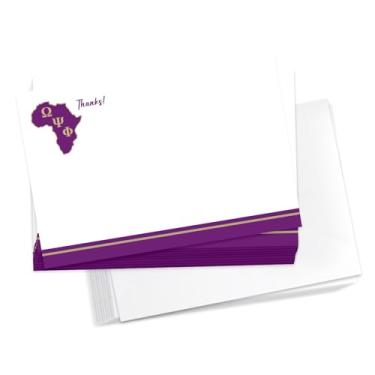 Imagem de Desert Cactus Omega Psi Phi Pacote com 10 cartões de agradecimento OPP Omega Man Divine 9 papelaria cartolina inclui envelopes memorando festa (design de cartões de agradecimento)