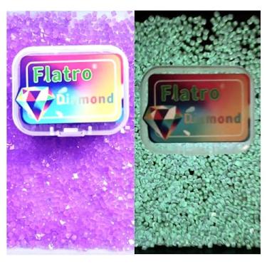 Imagem de Contas de arte de diamante luminosas para acessórios de pontos de diamante, base plana, diamantes quadrados, brocas de pintura para artesanato, luz forte fará as contas brilharem para pedras de strass