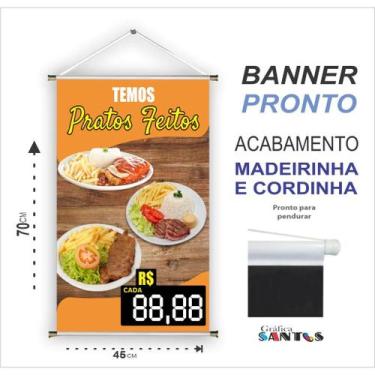 Imagem de Banner pronto Prato Feito BA 337 medida 45x70 cm arte pronta