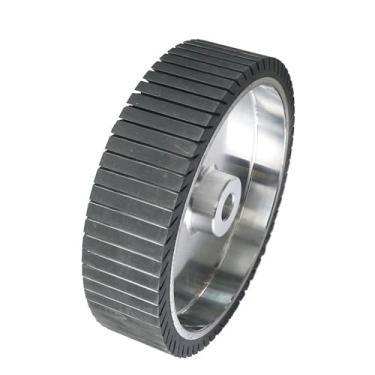 Imagem de Roda centrífuga de borracha expansora de 292x50/100 mm para lixadeira de bancada de 36 polegadas e 915 mm, roda de 292x100x25 mm