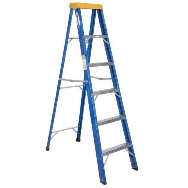 Imagem de Escada Tesoura Premium em Alumínio e Fibra 6 Degraus 1,80 Me - WBERTOL