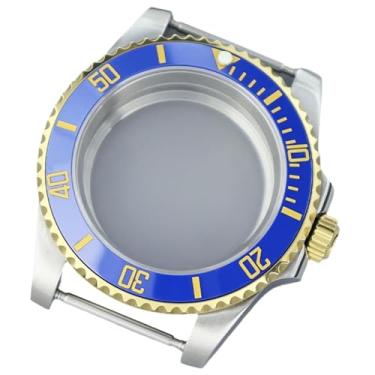 Imagem de FEIYASHI 40 mm Diver SUB Caixa de relógio de aço inoxidável dourada vidro safira para NH35 NH34/36 8215 2824 acessórios de relógio movimento, tampa inferior de vidro 5, Miyota8215 8205, Caixa de