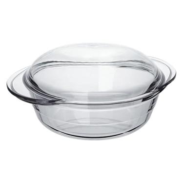 Imagem de Caçarola redonda pequena de vidro com tampa Tamanho: 2,9 qt