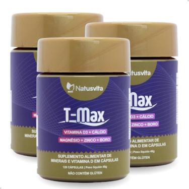 Imagem de T-Max (Boro Quelato, Cálcio, Magnésio, Zinco e D3 Ativa) (3 und. 360 cápsulas)