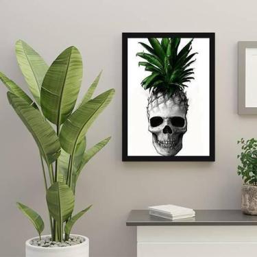 Imagem de Quadro Decorativo Caveira Abacaxi 34x23cm - Quadros On-Line, N/a, 1, A