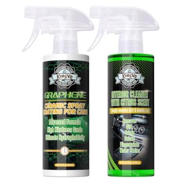Imagem de Spray de revestimento cerâmico e limpador de assento de couro, cera de carro de cerâmica para spray de limpeza de sofá, kit de detalhes de carro suprimentos de lavagem